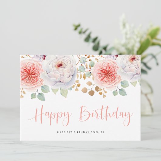 Waterverf Perziken en goudbladeren (Staand voorkant)