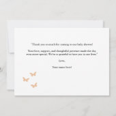 Waterverf perziken en roze tuin bedankkaart (Achterkant)