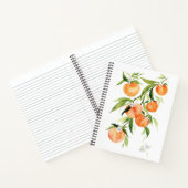 Waterverf perziken, grote zomervruchten notitieboek (Binnen)