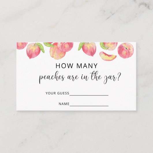 Waterverf perziken hoeveel perziken er in de pot z informatiekaartje (Voorkant)