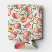 Waterverf perziken, naadloos bloemmotief. blikjeskoeler (Achterkant)