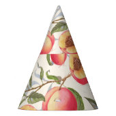 Waterverf perziken, naadloos bloemmotief. feesthoedjes (Links)