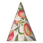 Waterverf perziken, naadloos bloemmotief. feesthoedjes (Rechts)