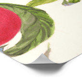 Waterverf perziken, naadloos bloemmotief. poster (Hoek)