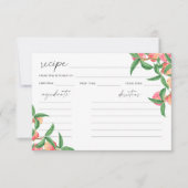 Waterverf perziken - Receptenkaart (Voorkant)