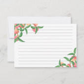 Waterverf perziken - Receptenkaart (Achterkant)