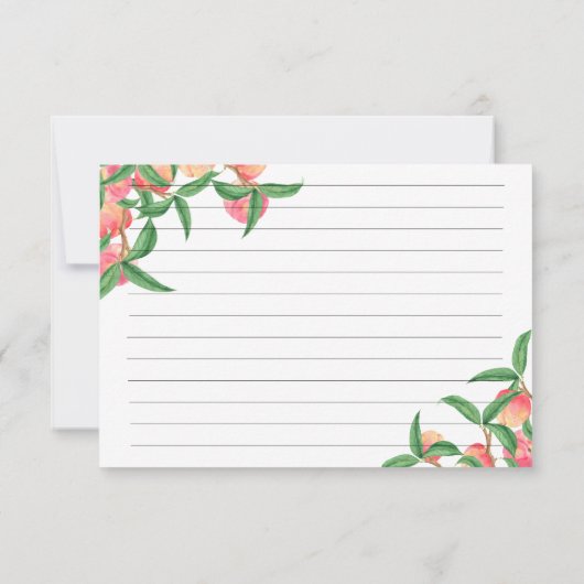 Waterverf perziken - Receptenkaart (Achterkant)