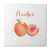 Waterverf perziken tegeltje (Voorkant)