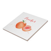 Waterverf perziken tegeltje (Zijkant)