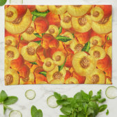 Waterverf perziken theedoek (Gevouwen)