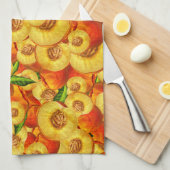 Waterverf perziken theedoek (Quarter Fold)