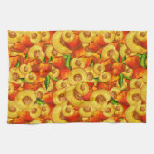 Waterverf perziken theedoek (Horizontaal)