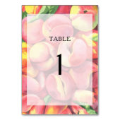 Waterverf perziken - Trouwtafel nummer Kaart (Achterkant)