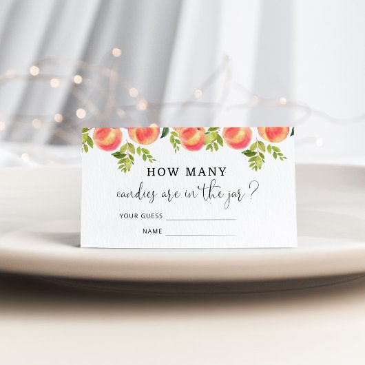 Waterverf perziken voorspellen hoeveel snoepjes er informatiekaartje