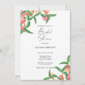 Waterverf perziken Vrijgezellenfeest Kaart (Voorkant)