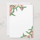 Waterverf perziken Vrijgezellenfeest Kaart (Achterkant)