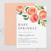 Waterverf perziken zomer Baby sprenkelen Kaart (Voorkant / Achterkant)