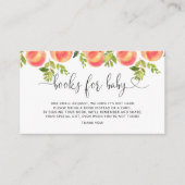 Waterverf perzikenboeken voor baby informatiekaartje