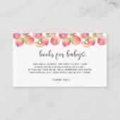 Waterverf perzikenboeken voor baby informatiekaartje (Voorkant)