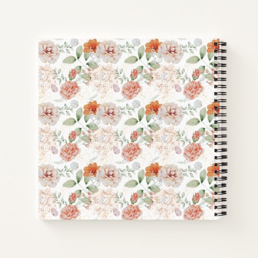 Waterverf Perzikflesjes en Grieks gastboek Notitieboek (Achterkant)