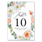 Waterverf Perzikkleurig en wit Lijst Ovaal Kaart (Achterkant)