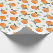  Waterverf perzikpatroon Cadeaupapier (Hoek)