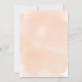 Waterverf Perzikplein Baby Kaart (Achterkant)