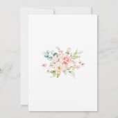 Waterverf Perzikroze Blush Flower Vrijgezellenfees Kaart (Achterkant)