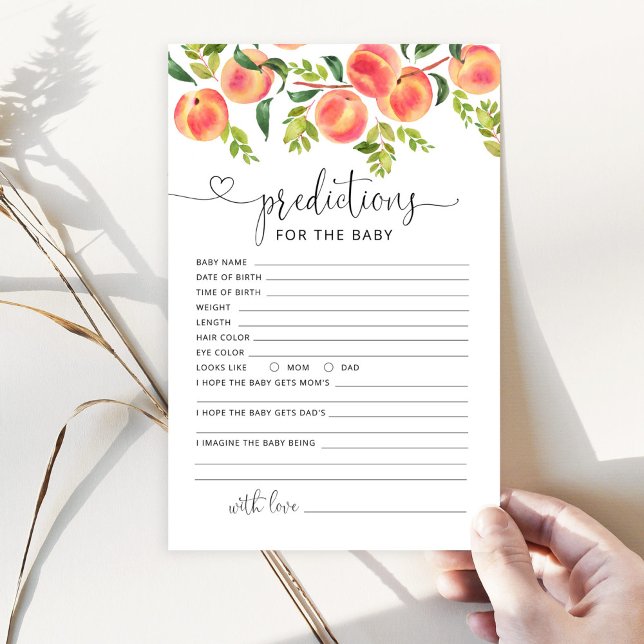 Waterverf perzikvoorspellingen voor baby (Creator heeft geüpload)