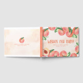 Waterverf Perzikwensen voor Baby Gastenboek (Volledig)