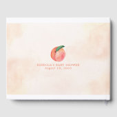 Waterverf Perzikwensen voor Baby Gastenboek (Achterkant)