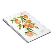 Waterverf perzikzomervruchten Spiraal Notitieboek (Rechterzijde)