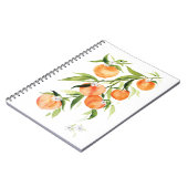 Waterverf perzikzomervruchten Spiraal Notitieboek (Linkerzijde)