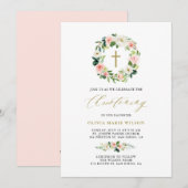 Waterverf Perzische bloemen Floral Wreath Christen Kaart (Voorkant / Achterkant)