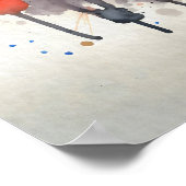 Waterverf Perzische kat kleurrijk portret Poster (Hoek)