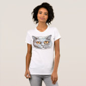 Waterverf Perzische kat T-shirt (Voorkant volledig)