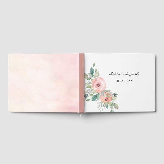 Waterverf Perzische Rozen Gastenboek (Volledig)