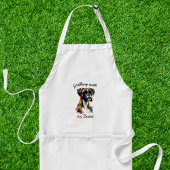 Waterverf Pet Brown Boxer personaliseren Standaard Schort