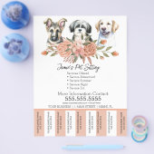 Waterverf Pet Business Dog Tear Off Strips Flyer (Enkel)
