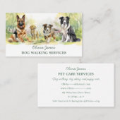 Waterverf Pet Care Dog Visitekaartje (Voorkant / Achterkant)