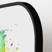 Waterverf Pet Cat met bloemetjes Pickleball Paddle (Links Detail)