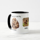 Waterverf Pet Cocker Spaniel Personaliseren Mok (Voorkant links)