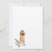 Waterverf Pet Dog Floral Roos Kaart (Achterkant)