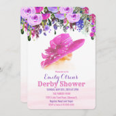 Waterverf Pet Floral Derby Shower Kaart (Voorkant / Achterkant)