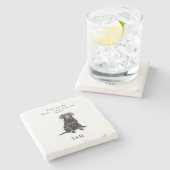 Waterverf Pet Funny Gepersonaliseerd Stenen Onderzetter (Zijkant)