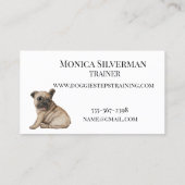 Waterverf Pet Services Walker Dog Puppy Training Visitekaartje (Achterkant)