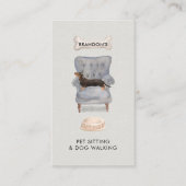 Waterverf Pet Sitter Dog Walker Visitekaartje (Voorkant)