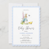 Waterverf Peter Rabbit Baby Boy Shower Kaart (Voorkant)