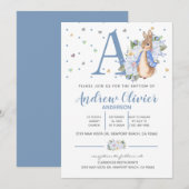 Waterverf Peter Rabbit Baby Christening Kaart (Voorkant / Achterkant)