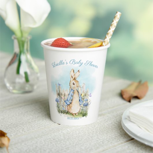 Waterverf Peter Rabbit Bunny Baby Boy Papieren Bekers (Insitu)